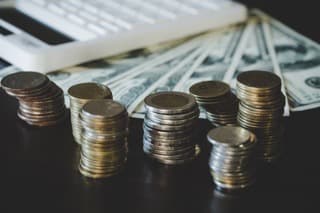 Person using a financial app on a smartphone